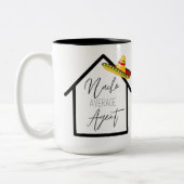 Nacho Average Real Anwesen Agent Zweifarbige Tasse (Links)