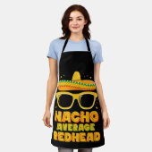 Nacho Average Redhead Hair Mexican Cinco De Mayo Schürze (Getragen)