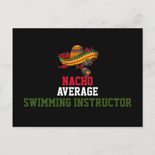 Nacho Average Schwimmlehrer Postkarte (Vorderseite)