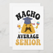 Nacho Average Senior Abschluss Cinco De Mayo GIft Einladung (Vorne/Hinten)