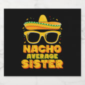 Nacho Average Sister Cinco De Mayo Matching Family Bierflaschenetikett (Einzelnes Label)