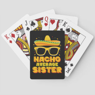 Nacho Average Sister Cinco De Mayo Matching Family Spielkarten