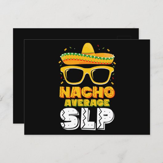 Nacho Average SLP Speech Pathologe Postkarte (Vorne/Hinten)