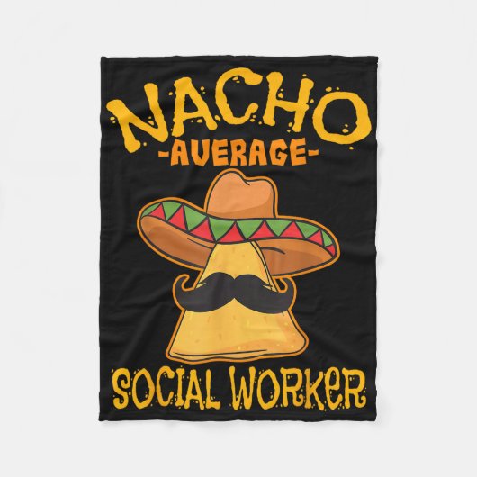 Nacho Average Social Worker Caseworker Welfare Cha Fleecedecke (Vorderseite)