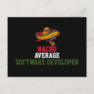 Nacho Average Software Developer Postkarte