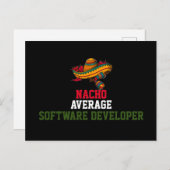 Nacho Average Software Developer Postkarte (Vorne/Hinten)
