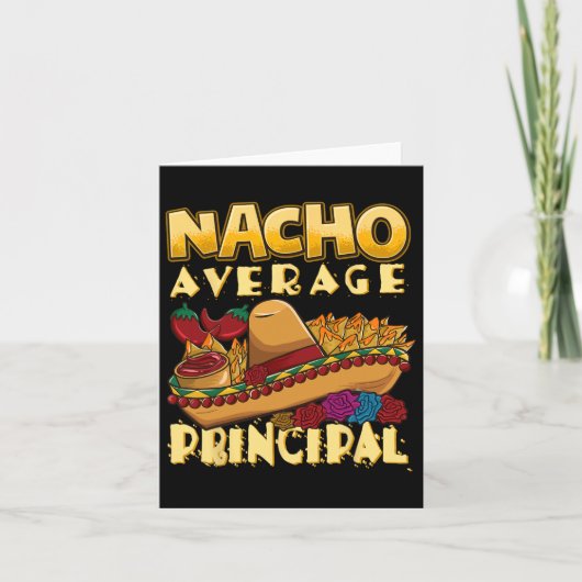 Nacho Average Tacos Mexican Sombrero Cin Karte (Vorderseite)