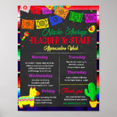 Nacho Average Teacher Bewertung Woche Vorlage Poster (Vorne)