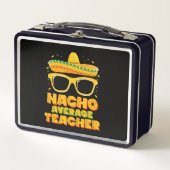 Nacho Average Teacher Cinco De Mayo Matching Metall Brotdose (Vorderseite)