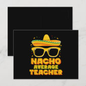 Nacho Average Teacher Cinco De Mayo Matching Postkarte (Vorne/Hinten)