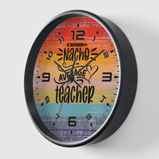 Nacho Average Teacher Uhr (Winkel)