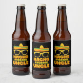 Nacho Average Uncle Cinco De Mayo Matching Family Bierflaschenetikett (Flaschen)