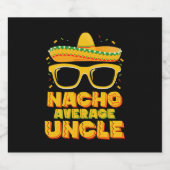 Nacho Average Uncle Cinco De Mayo Matching Family Bierflaschenetikett (Einzelnes Label)