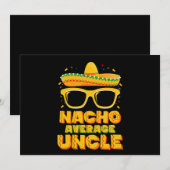 Nacho Average Uncle Cinco De Mayo Matching Family Einladung (Vorne/Hinten)
