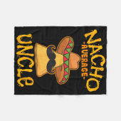 Nacho Average Uncle Cinco De Mayo Sombrero Mexican Fleecedecke (Vorderseite (Horizontal))