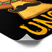 Nacho Average Uncle Cinco De Mayo Sombrero Mexican Poster (Ecke)