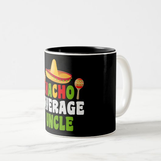 Nacho Average Uncle Zwei-Tone-Kaffee-Tasse Zweifarbige Tasse (VorderseiteRechts)