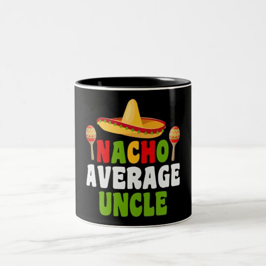 Nacho Average Uncle Zwei-Tone-Kaffee-Tasse Zweifarbige Tasse (Mittel)