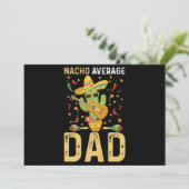 Nacho Average Vater Cinco De Mayo Mexican Daddy Einladung (Stehend Vorderseite)