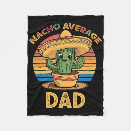 Nacho Average Vater Matching Mexican Cinco De Mayo Fleecedecke (Vorderseite)