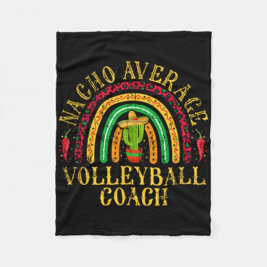 Nacho Average Volleyll Coach Cinco De Mayo Mexiko Fleecedecke (Vorderseite)