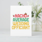 Nacho Average Wedding Offizier Mexican Fiesta Dankeskarte (Stehend Vorderseite)