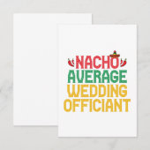 Nacho Average Wedding Offizier Mexican Fiesta Dankeskarte (Vorne/Hinten)