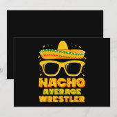 Nacho Average Wrestler Wrestling Cinco de Mayo Einladung (Vorne/Hinten)