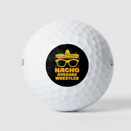 Nacho Average Wrestler Wrestling Cinco de Mayo Golfball (Vorderseite)