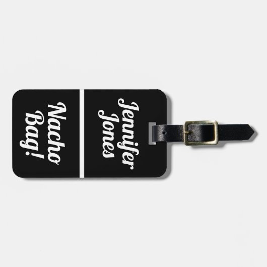 Nacho Bag Funny Gepäckanhänger (Vorderseite horizontal)