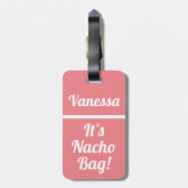 Nacho Bag Funny Pink Gepäckanhänger (Rückseite vertikal)