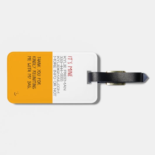 NACHO BAG Personalisiert Tortilla Chip mit Käse Gepäckanhänger (Rückseite horizontal)