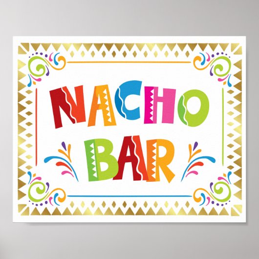NACHO BAR Fiesta Party Signa Print Poster (Vorne)