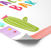 Nacho Bar Mexican Food Cactus Fiesta Table Sign Poster (Ecke)