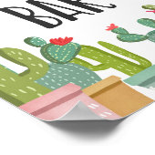 Nacho Bar Mexican Food Cactus Fiesta Table Sign Poster (Ecke)