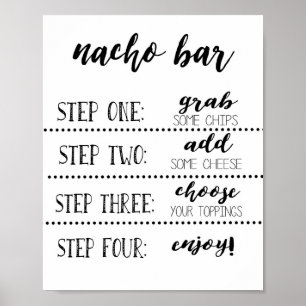 Nacho Bar Sign, machen Sie Ihre eigenen Nachos Poster