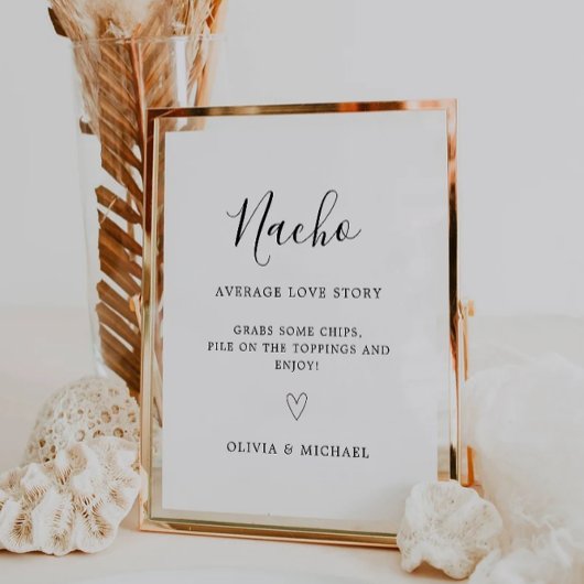 Nacho Bar Sign - Minimalistische Hochzeit Sockelschild