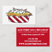 Nacho Chips Käse Nachos Bar Restaurant Junk Food Visitenkarte (Vorne/Hinten)