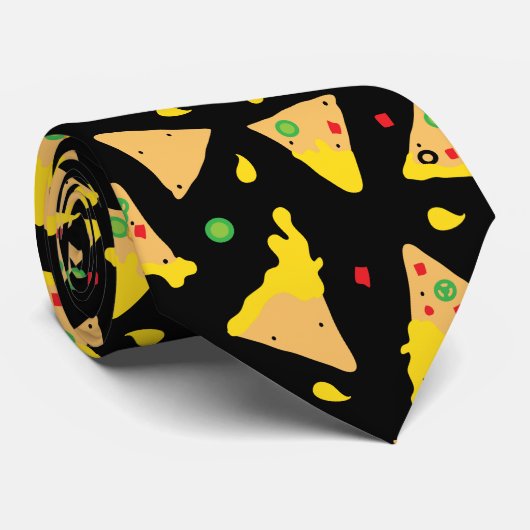 Nacho Chips und Käsemuster Krawatte (Gerollt)