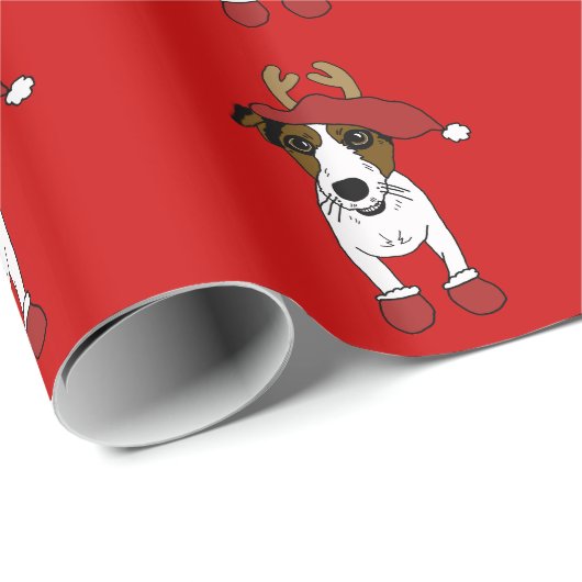 Nacho der Jack Russell Terrier Geschenkpapier (Rolleneckpunkt)