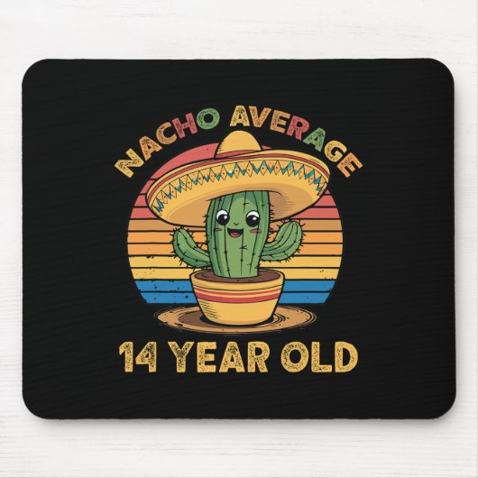 Nacho Durchschnitt 14 Jahre alt Cinco De Mayo 14. Mousepad (Vorne)