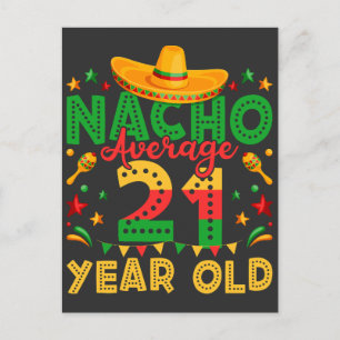 Nacho Durchschnitt 21 Jahre alt Cinco de Mayo Postkarte