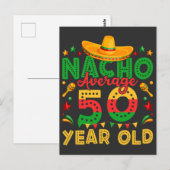 Nacho Durchschnitt 50 Jahre alt Cinco de Mayo Postkarte (Vorne/Hinten)