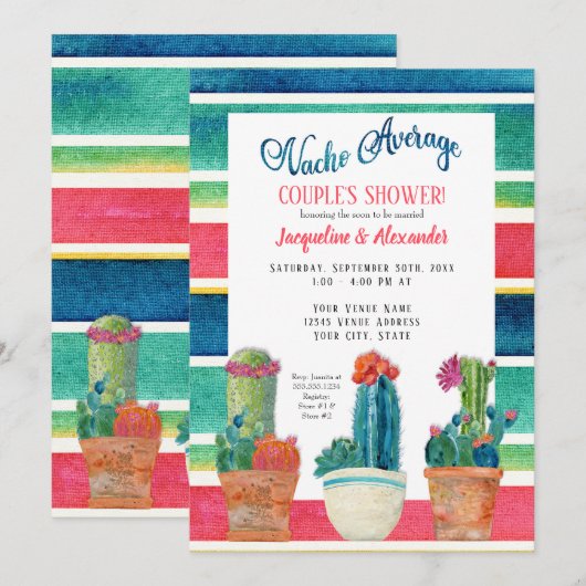 Nacho-durchschnittliche Einladung (Vorne/Hinten)