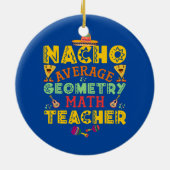 Nacho durchschnittliche Feinschmecker Tacos Geomet Keramik Ornament (Hinten)
