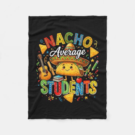 Nacho durchschnittliche Schüler süße Taco zurück z Fleecedecke (Vorderseite)