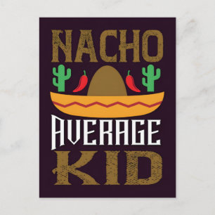Nacho durchschnittlicher joe mexikanischer retro c feiertagspostkarte