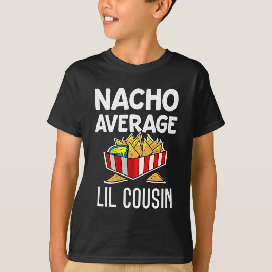 Nacho durchschnittlicher Lil Cousin-lustige Jungen T-Shirt (Vorderseite)