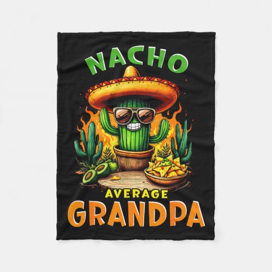 Nacho durchschnittlicher Opa abuelo cinco de mayo Fleecedecke (Vorderseite)