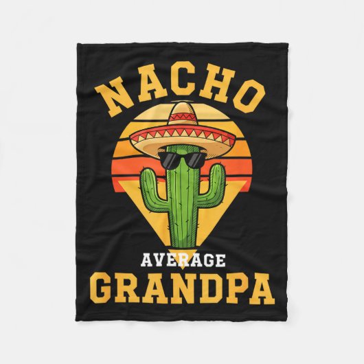 Nacho durchschnittlicher Opa lustiger Kaktus Sombr Fleecedecke (Vorderseite)